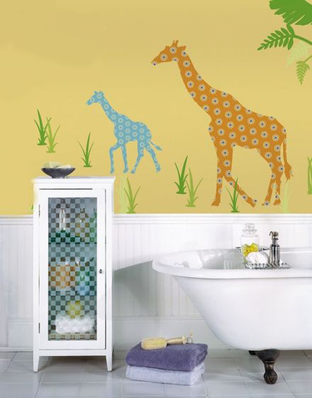 twintig Oven zich zorgen maken Muursticker giraf babykamer retro muursticker giraffe dieren safari jungle  - Retro Baby Shop